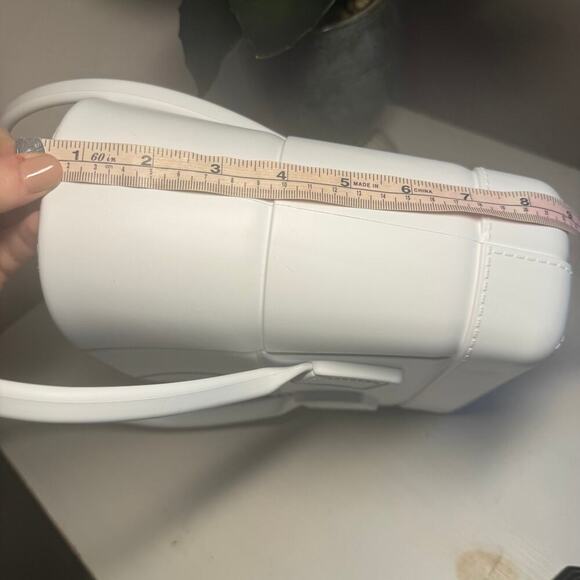 Bottega Veneta Mini Arco Rubber White Tote Shoulder Bag Purse - Picture 6 of 6